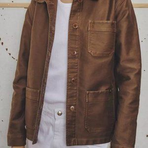 NWT Le Mont Saint Michel Chore Jacket: Brown, Size 38